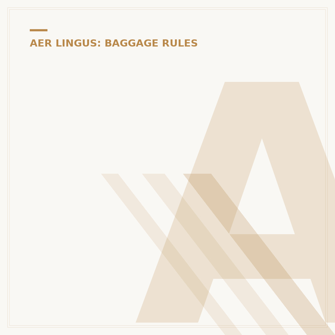 Aer Lingus: How to Add Baggage to Your Booking