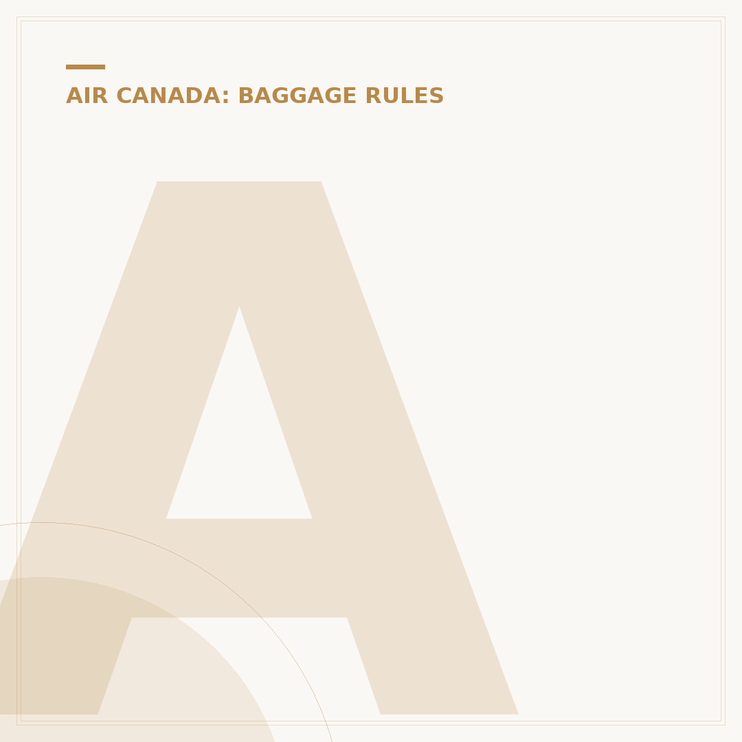 Air Canada Checked Baggage Weight Allowance Rules