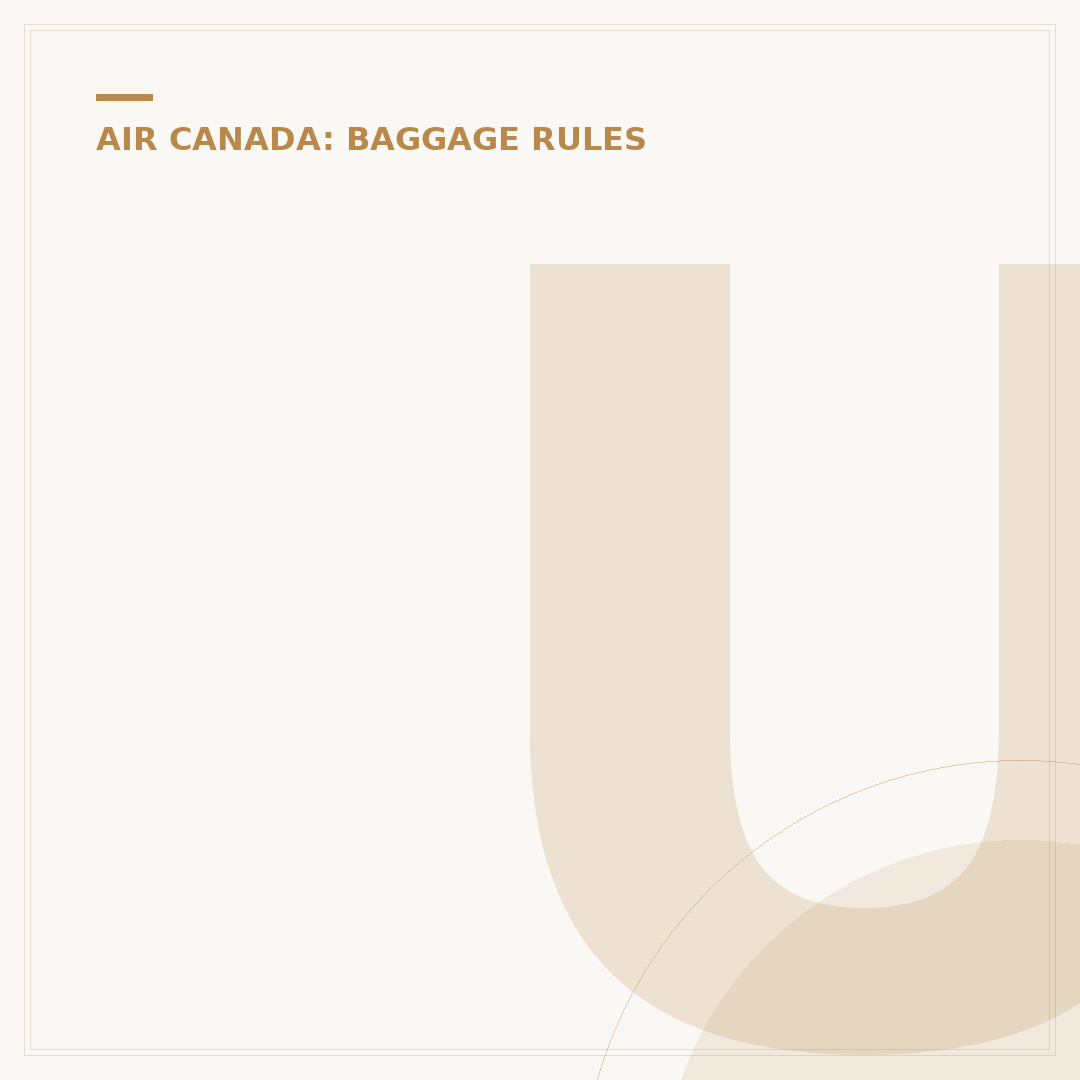 Understanding Air Canada Luggage Weight Policies