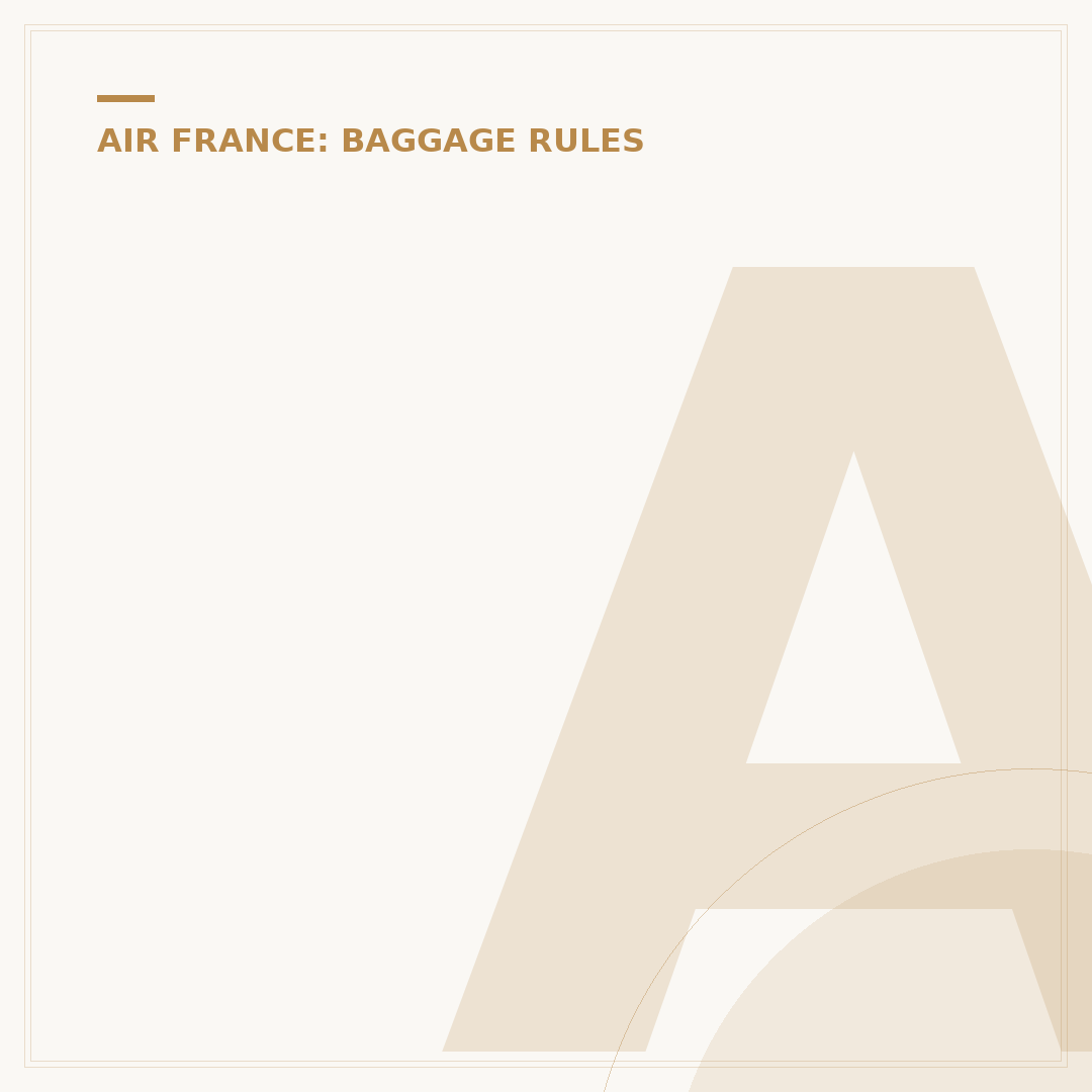 Air France Baggage Rules