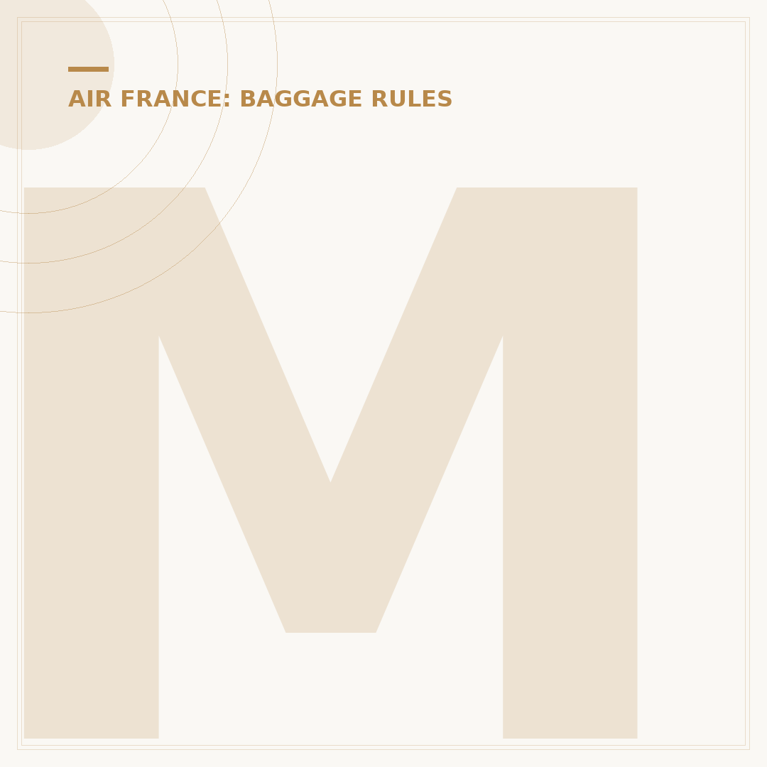 Managing Air France Overweight Baggage Charges