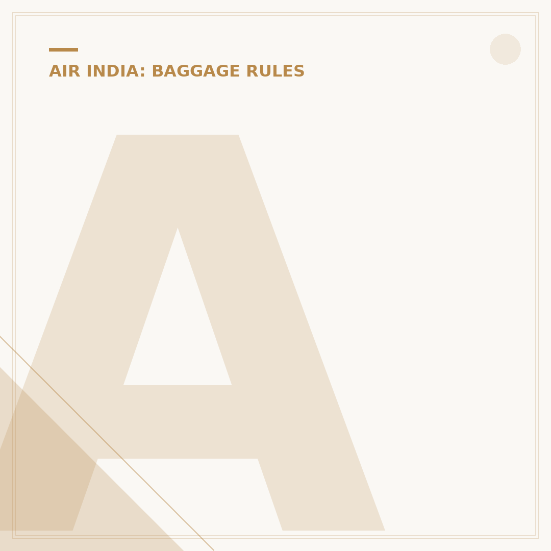 Air India Check-In Baggage Size Limits Explained