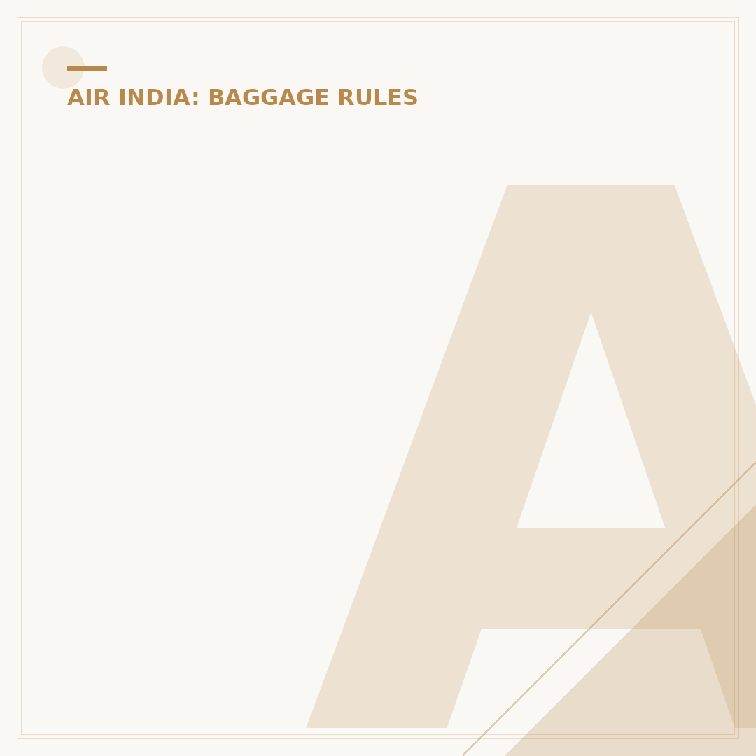 Air India Excess Baggage Allowance