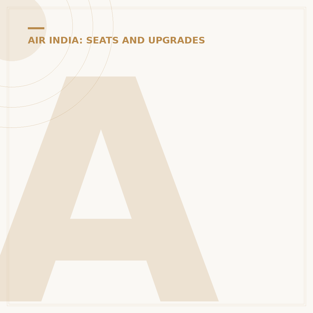 Air India First Class: What to Expect on Board