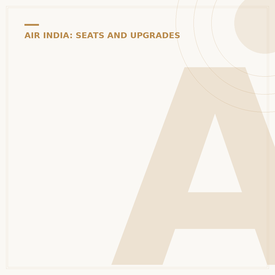 Air India Seat Selection: Managing Your Cabin Experience