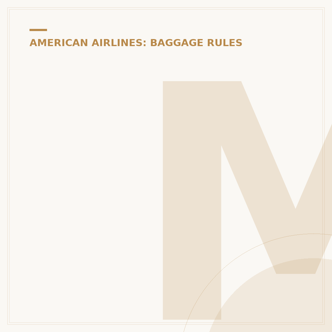 Mastering American Airlines Baggage Rules for Travel