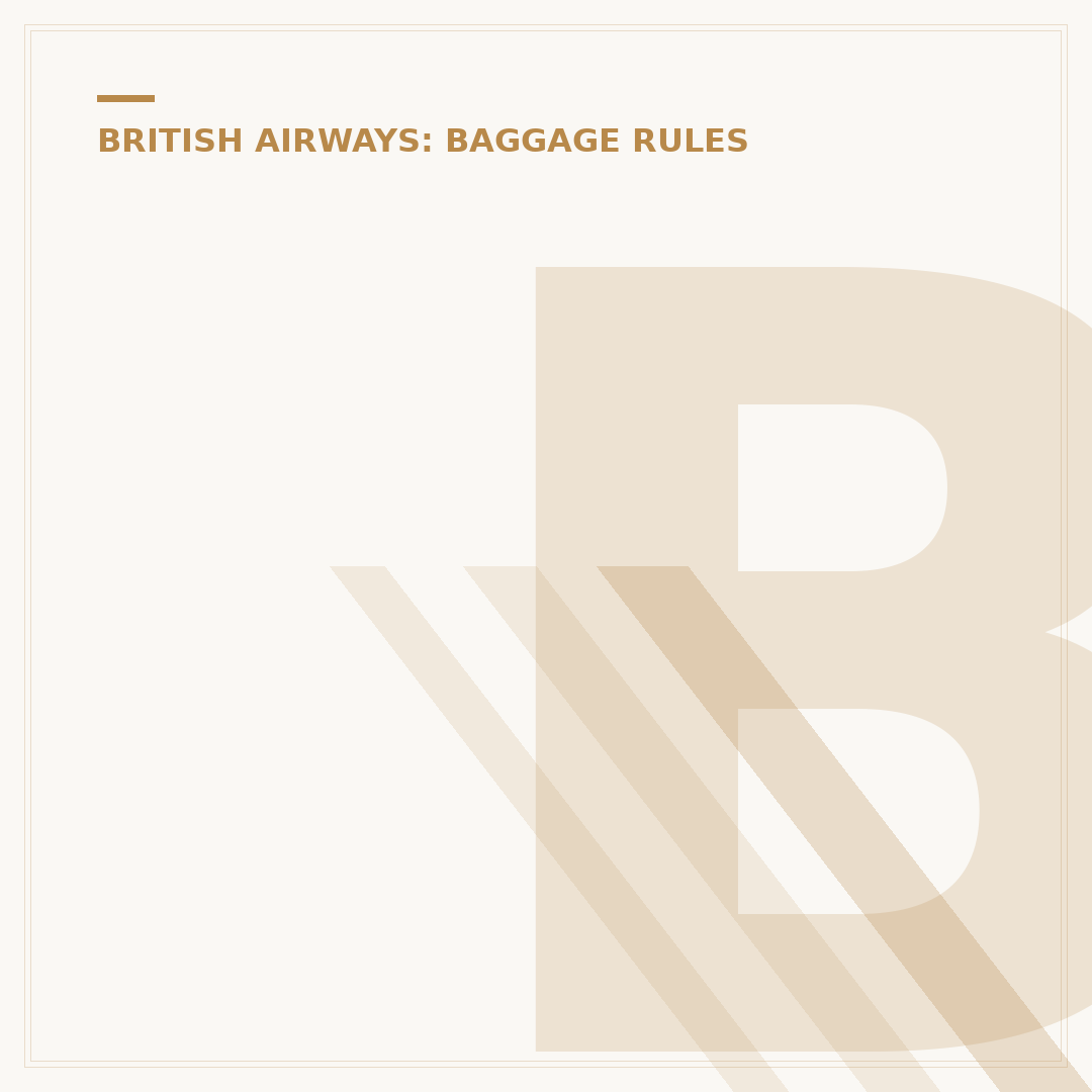 BA Checked Baggage Allowance