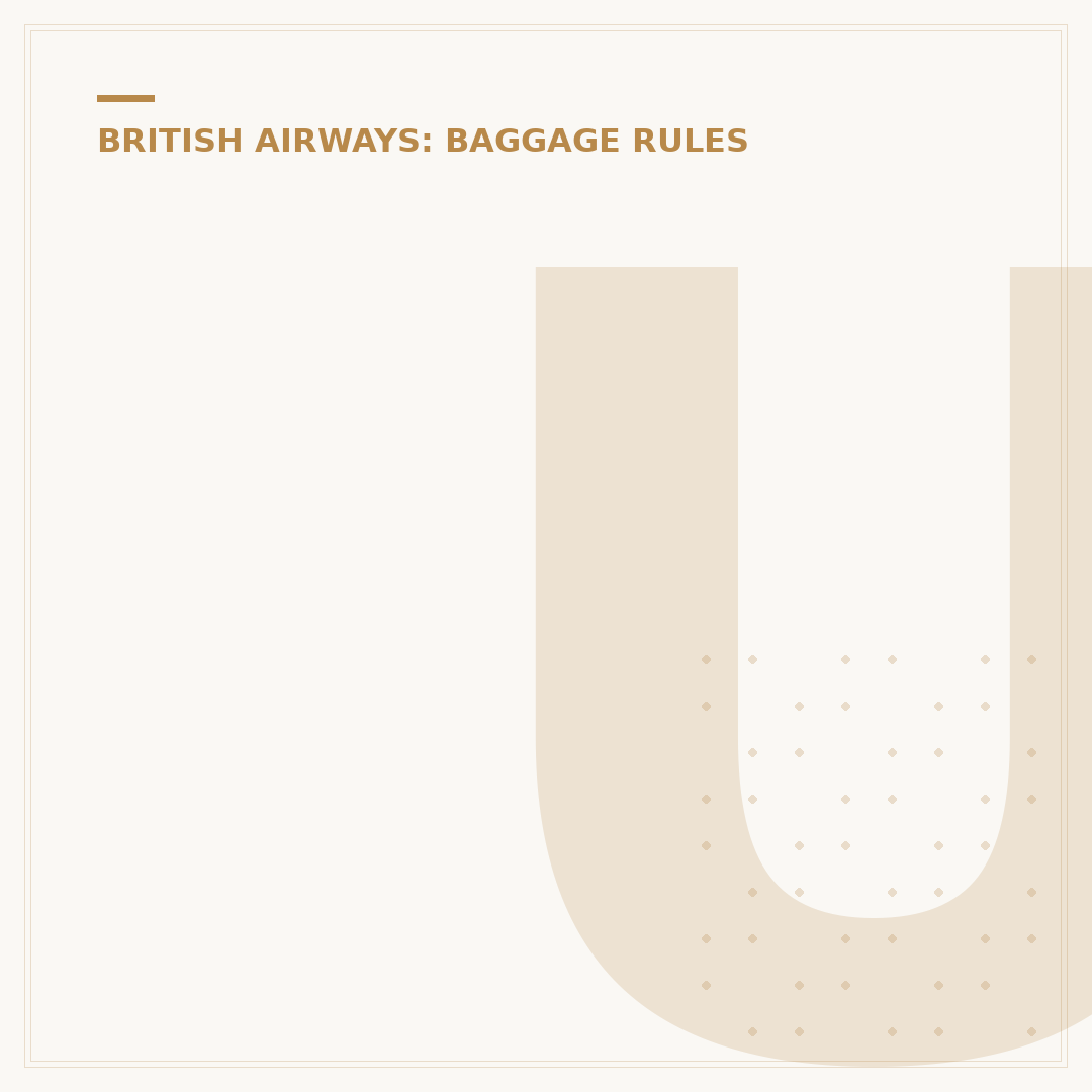 Understanding BA Checked Baggage Weight Allowance