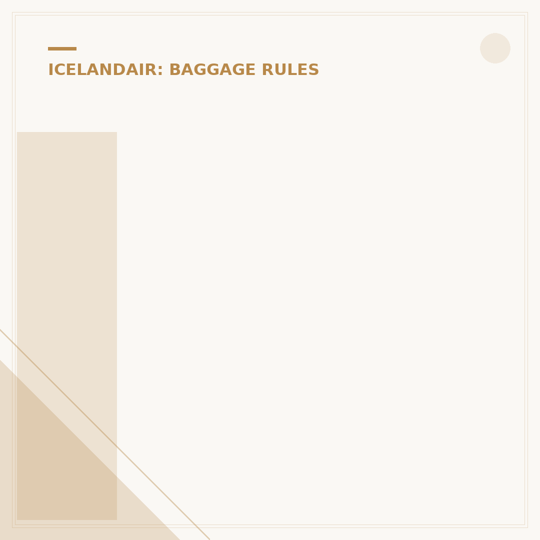 Icelandair Baggage Policy: Rules and Allowance Explained