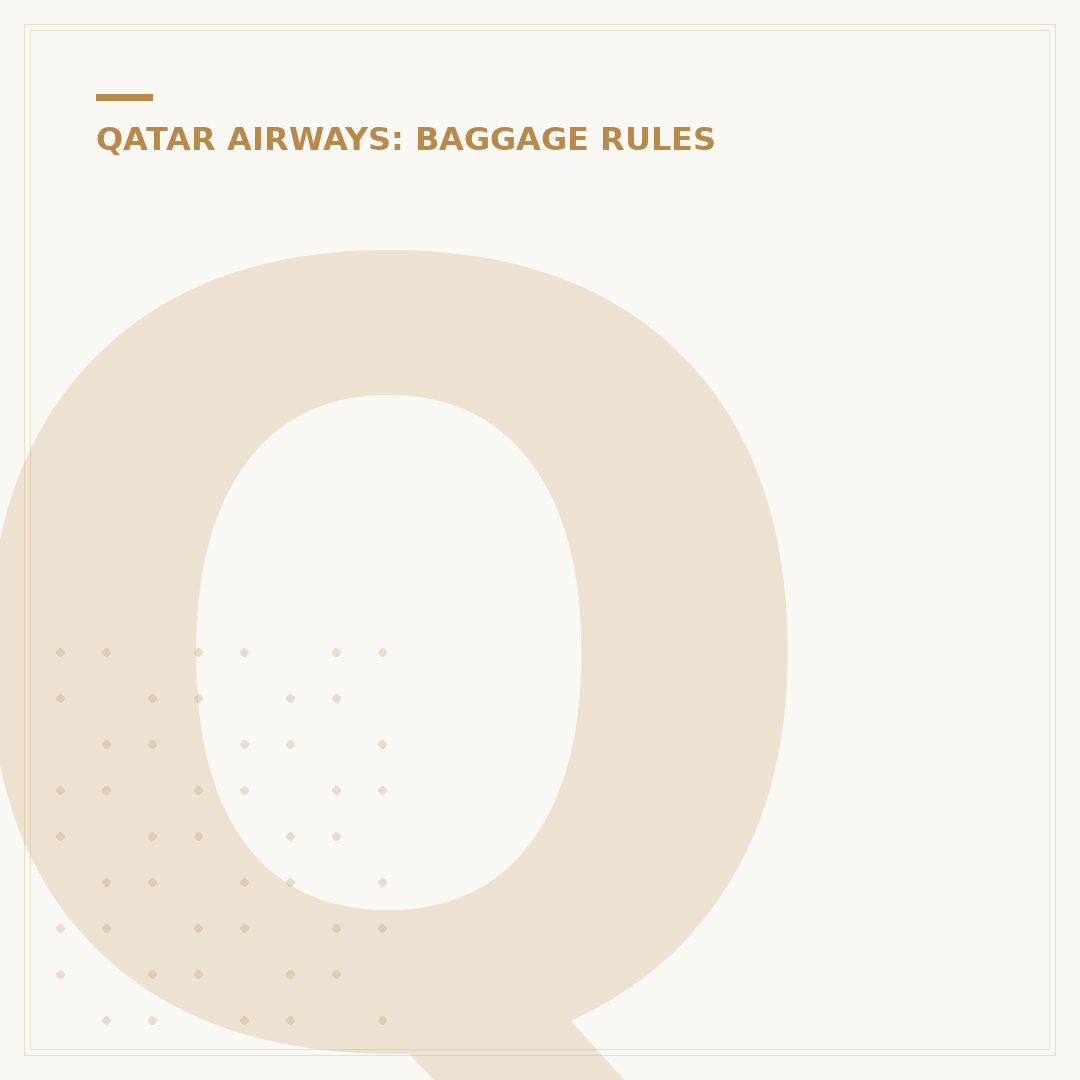 Qatar Airways Baggage Policy: How to Check Your Limit