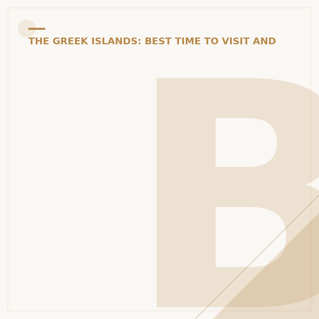 Best Time to Visit Santorini Island: Seasonal Strategy