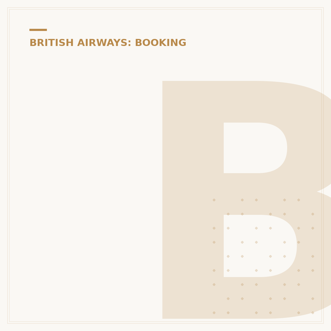 British Airways Booking Confirmation: What to Check