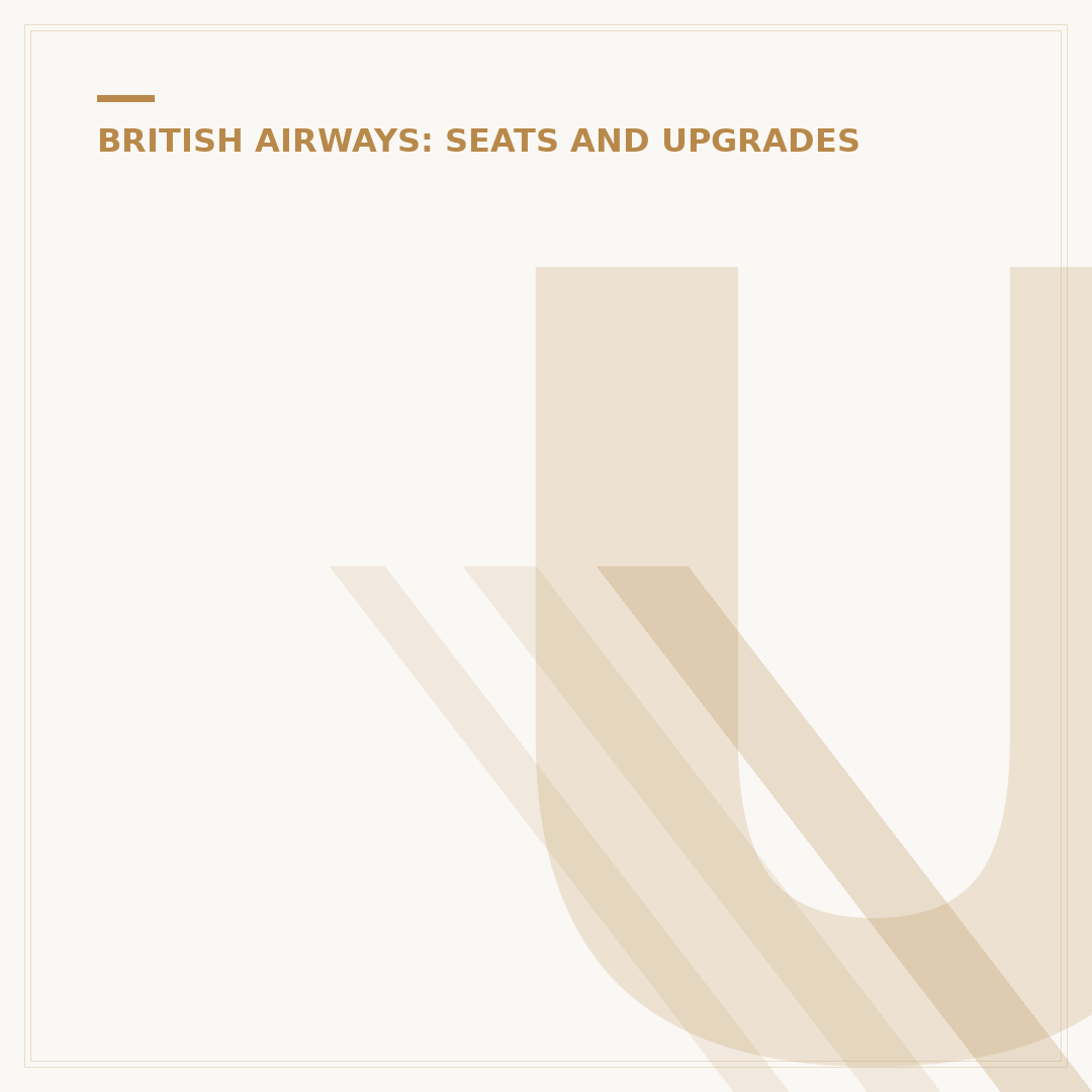 Understanding the British Airways Business Class Cabin