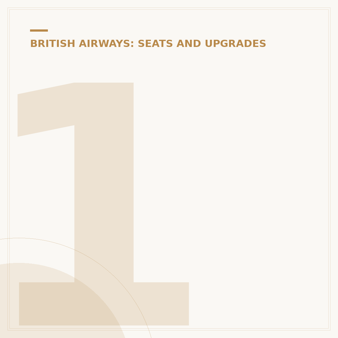 1st Class Seats on British Airways