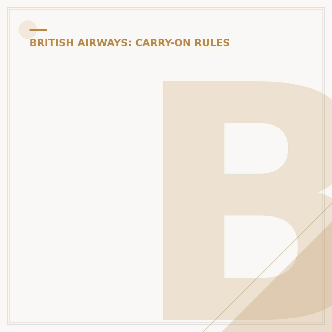 British Airways Long Haul Food: Cabin Class Breakdown