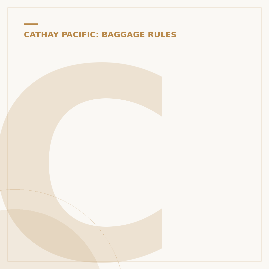 Cathay Pacific Additional Baggage Fees