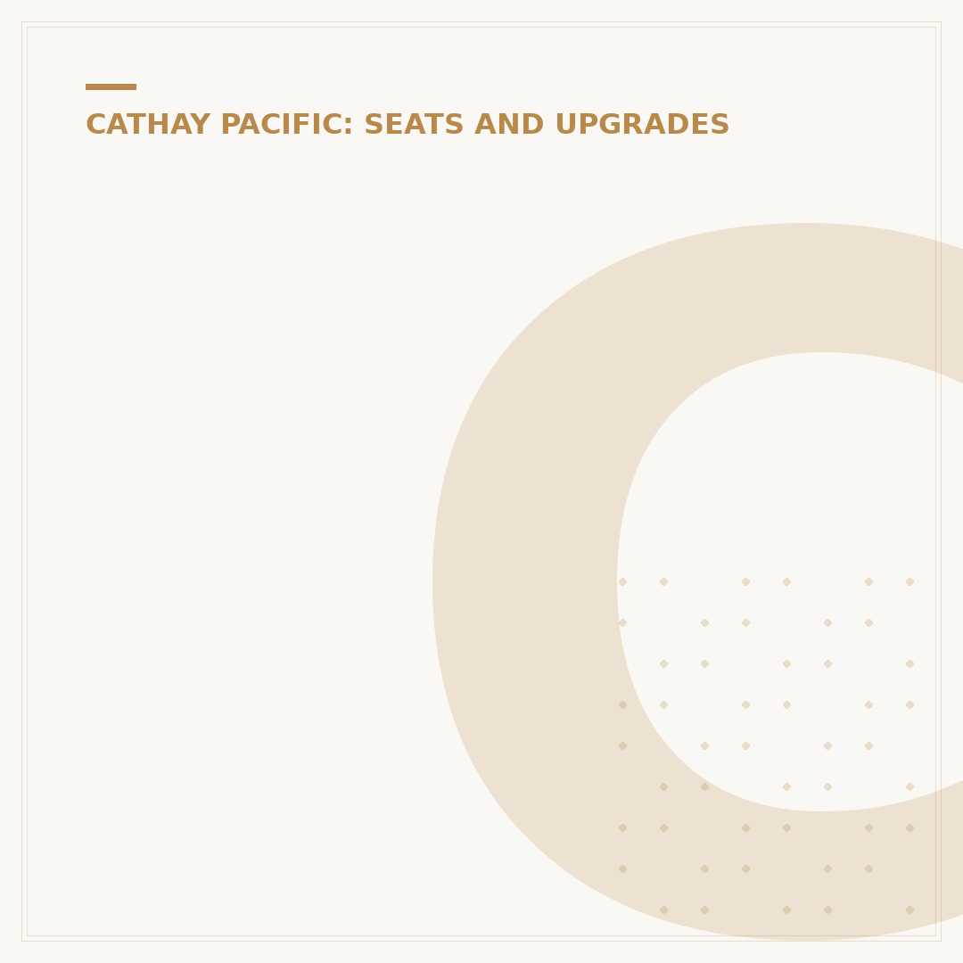 Cathay Pacific Economy Classes: What to Expect