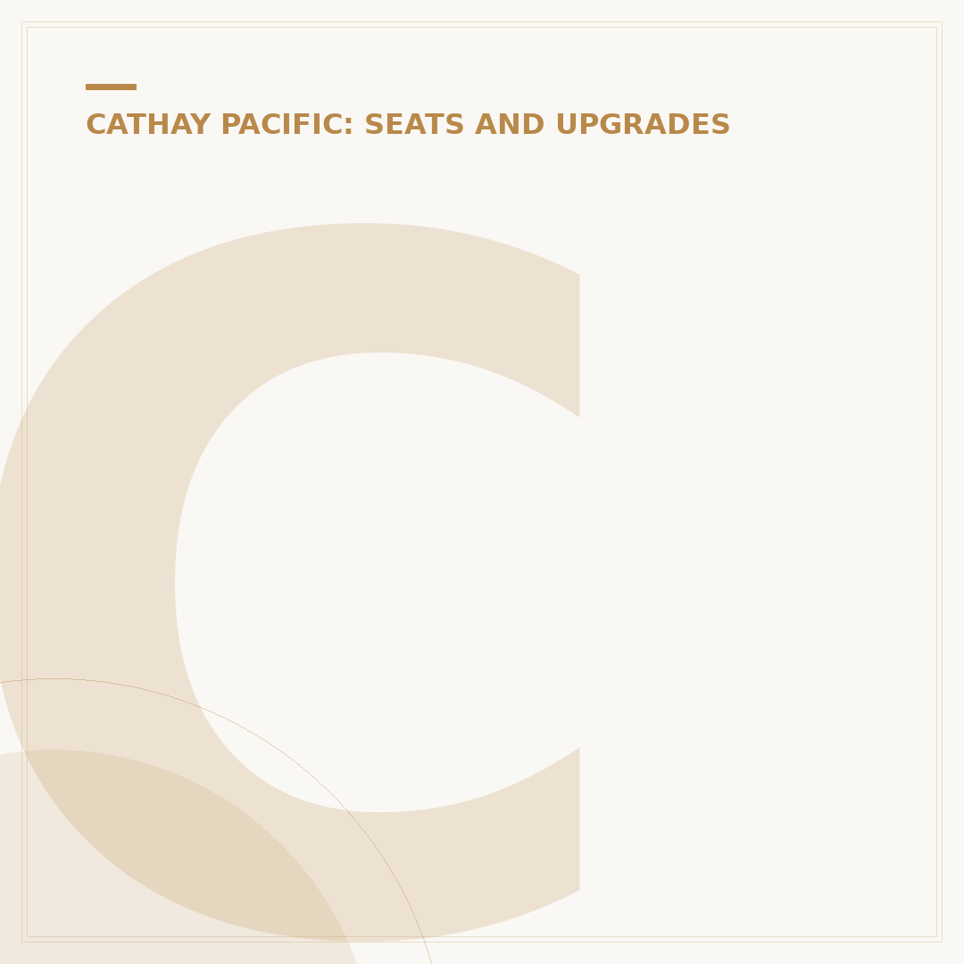 Cathay Pacific Economy Seats: Comfort & Features