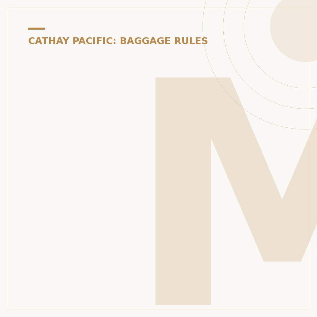 Managing Cathay Pacific Extra Baggage Rules