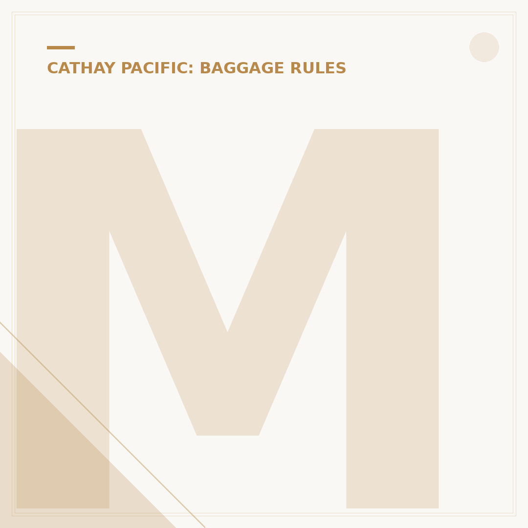 Managing Cathay Pacific Overweight Baggage Fees
