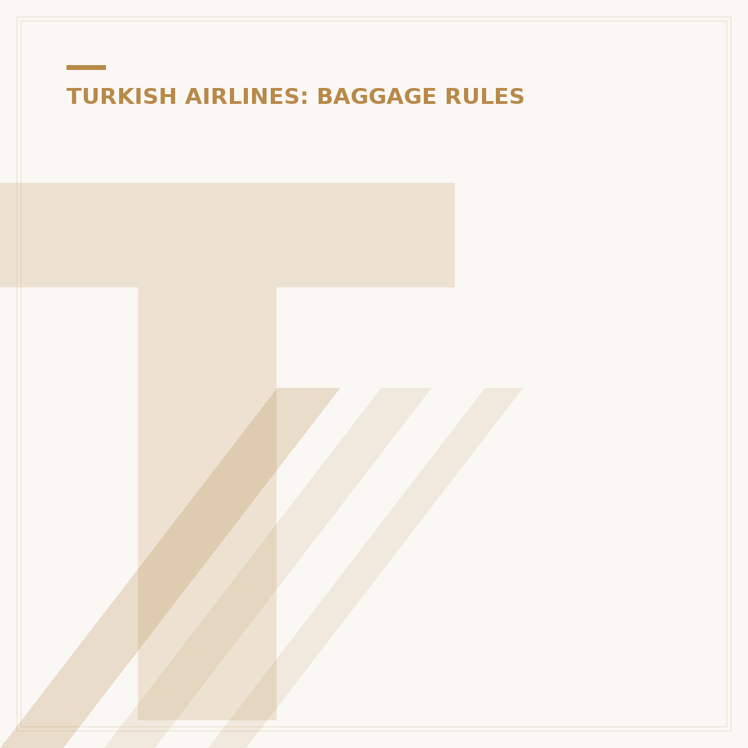 Turkish Airlines Check-In Baggage Dimensions & Allowance