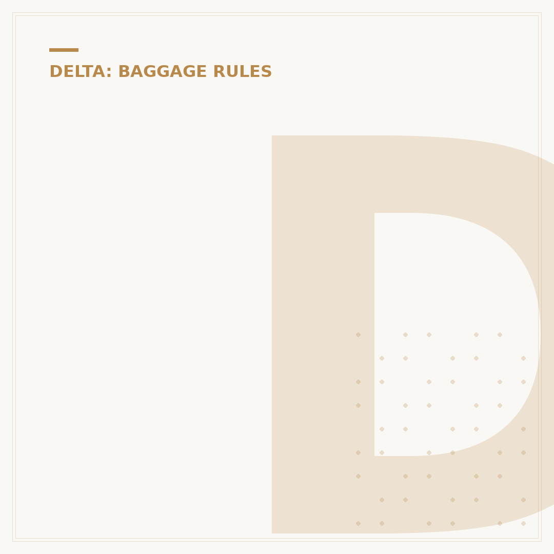 Delta Airlines Baggage Charges: Understanding Your Fees