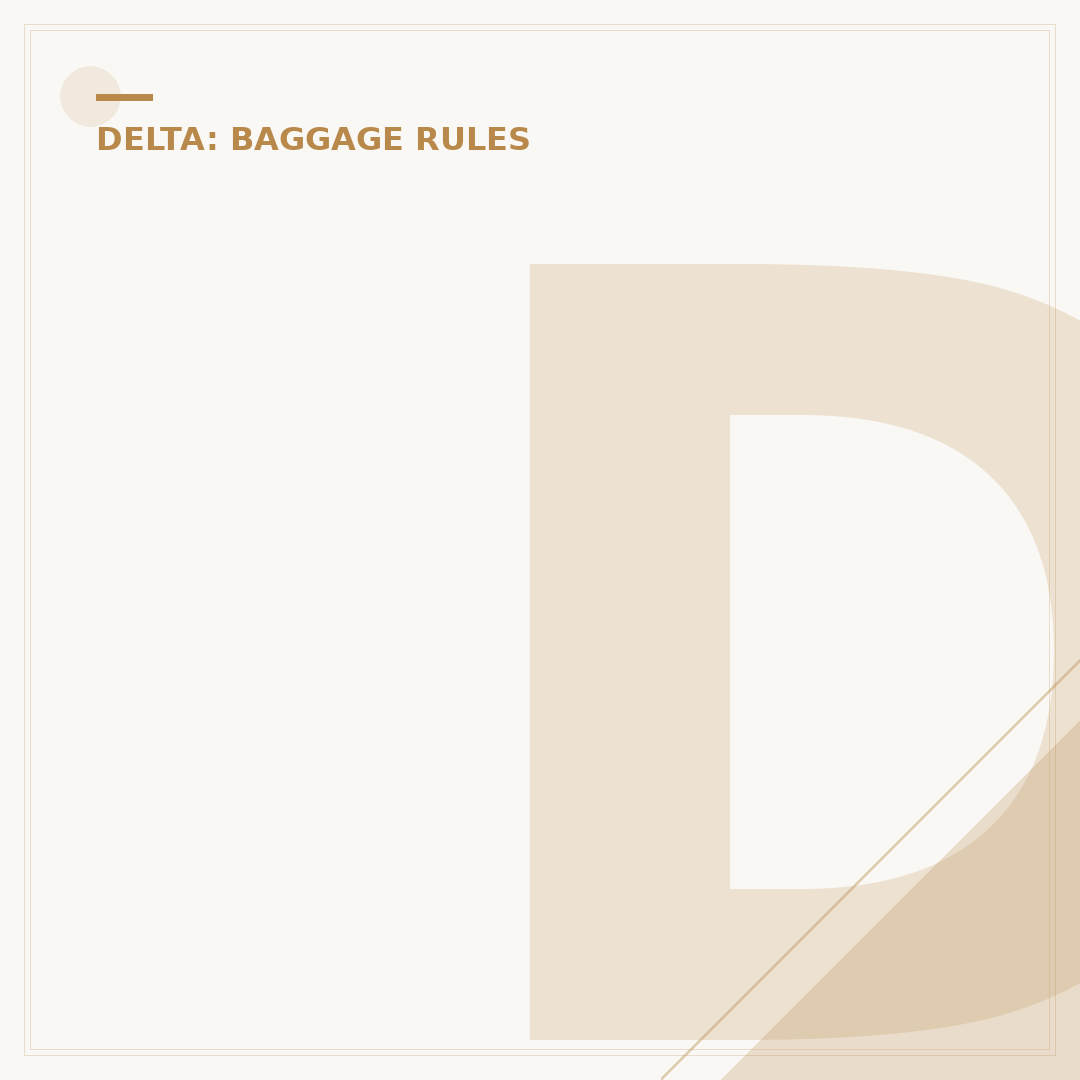 Delta Airlines Checked Baggage: A Traveller's Handbook
