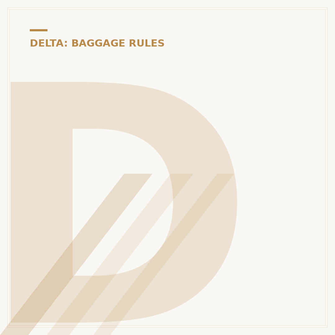 Delta Airlines International Baggage Fees Calculation