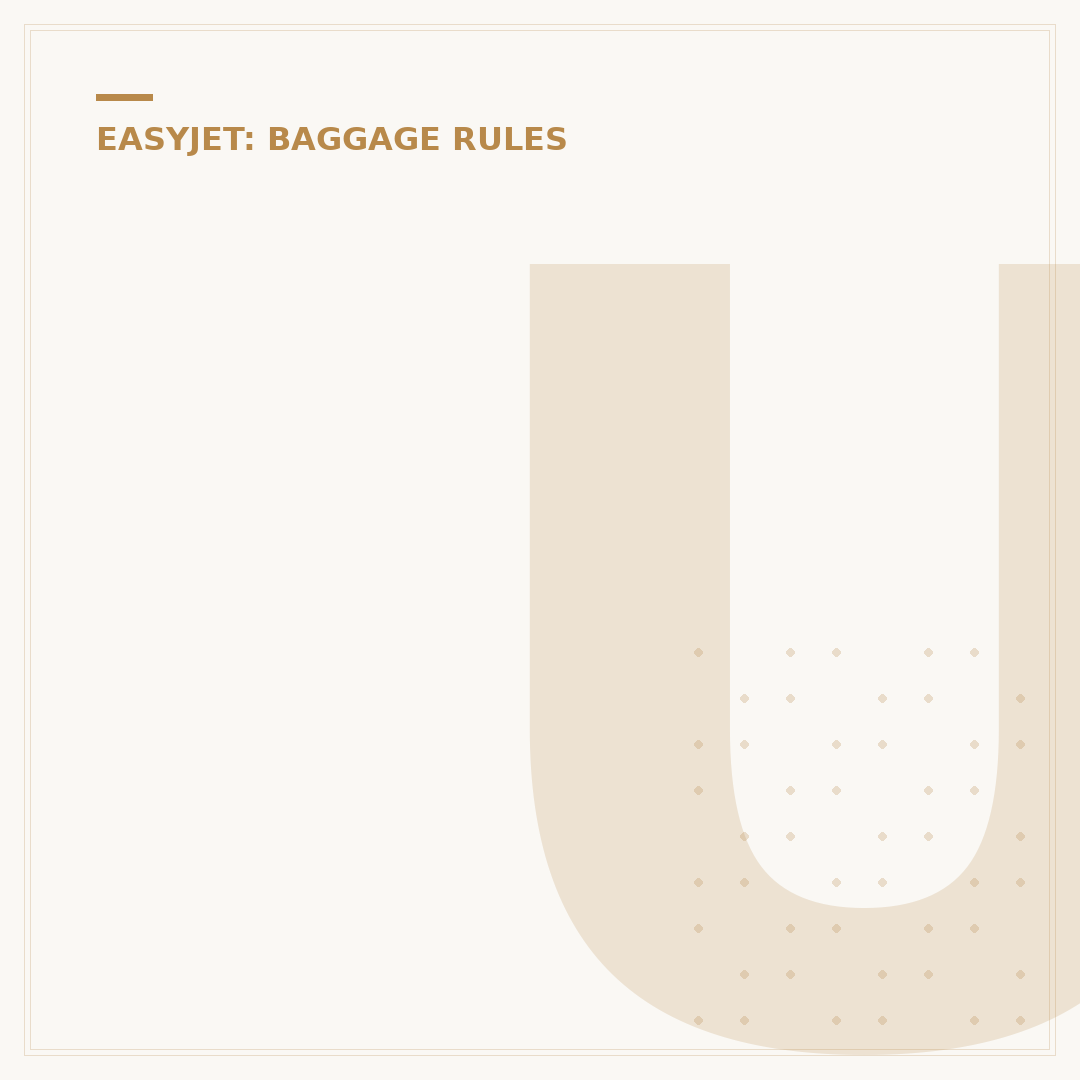 Understanding EasyJet Small Bag Size Rules
