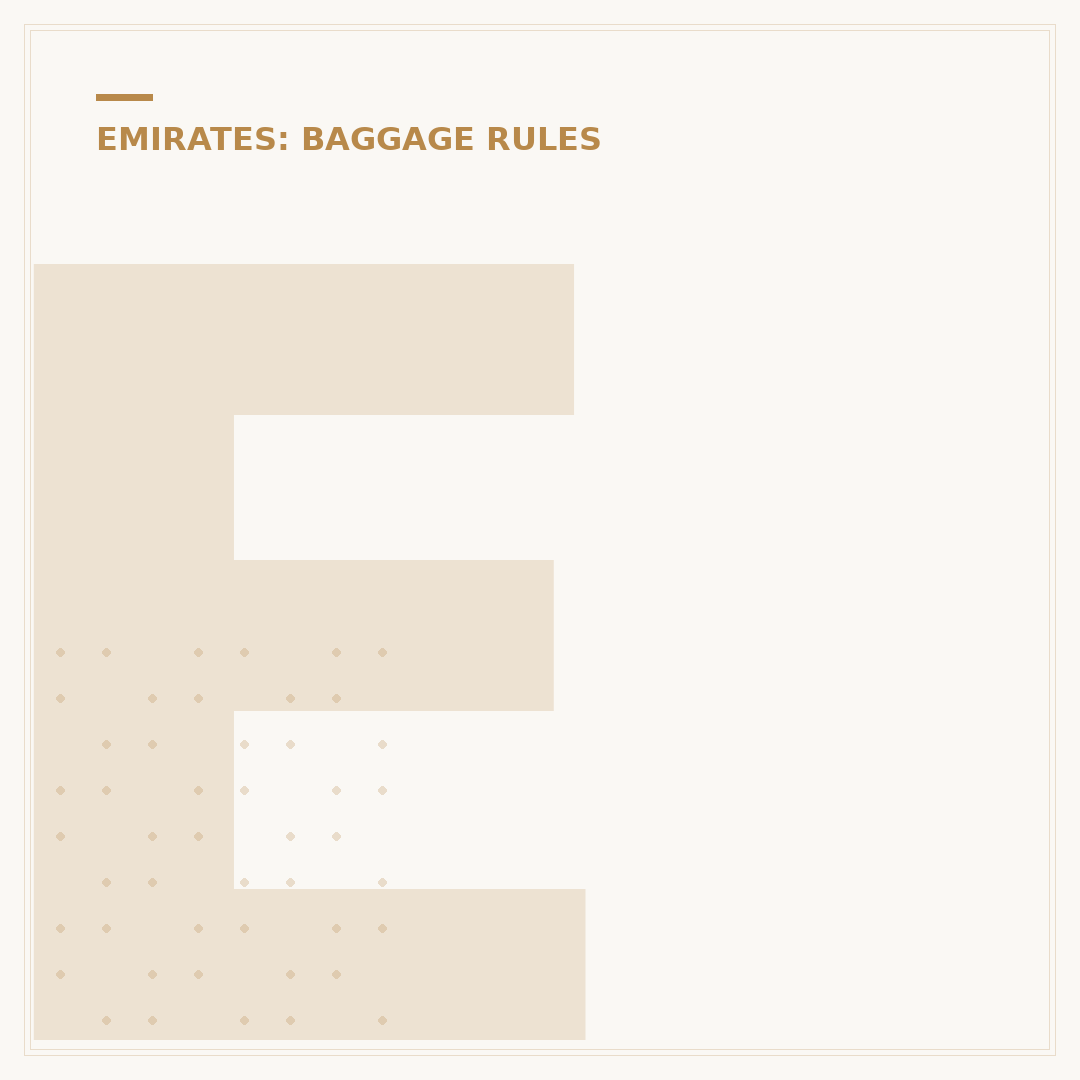 Emirates Additional Baggage: Managing Fees and Limits
