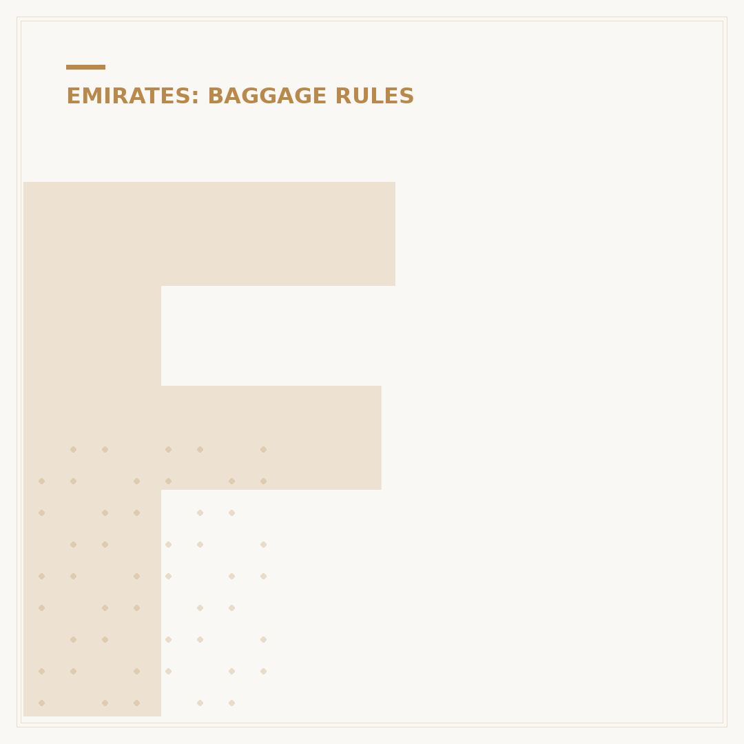Fly Emirates Baggage Allowance