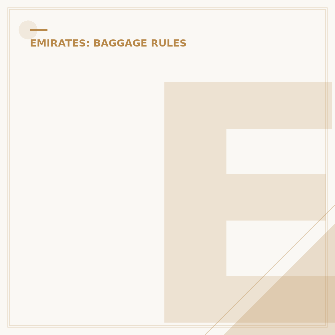 Emirates Baggage: Allowance, Rules & What to Pack