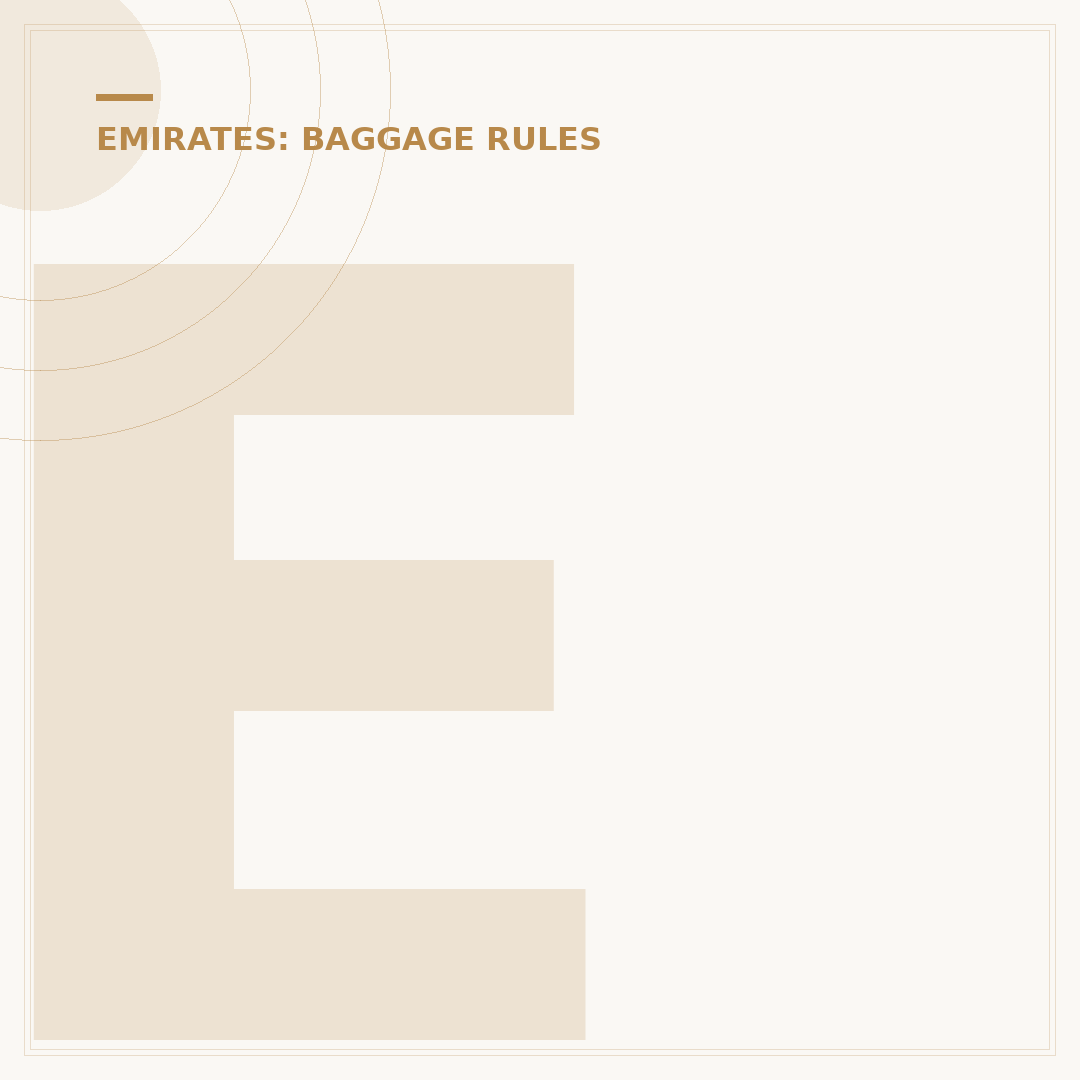 Emirates Extra Baggage Policy: Costs and Rules