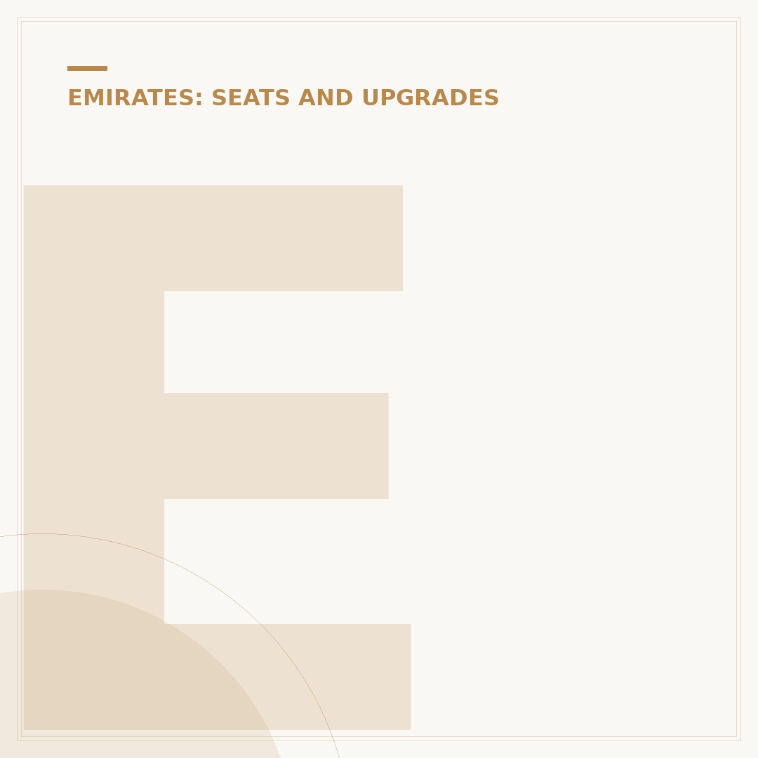 Emirates First Class Seats: A Deep Dive