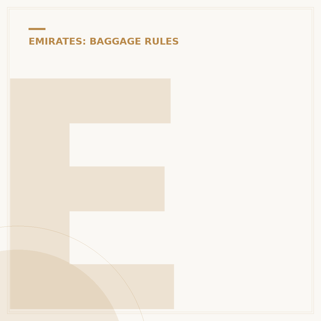 Emirates Hand Carry Baggage Allowance: Policy Overview