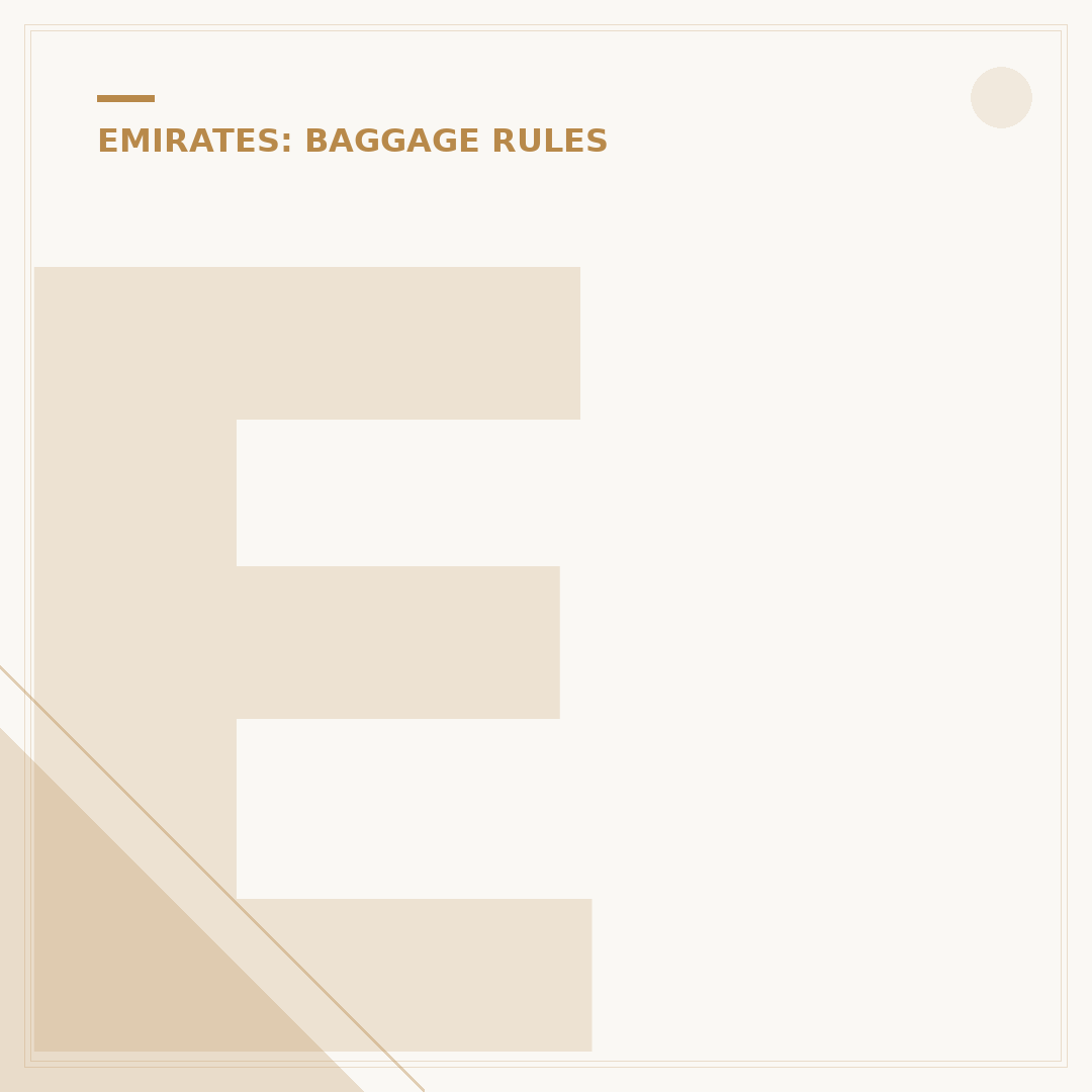 Emirates Hand Luggage: Weight and Dimension Rules