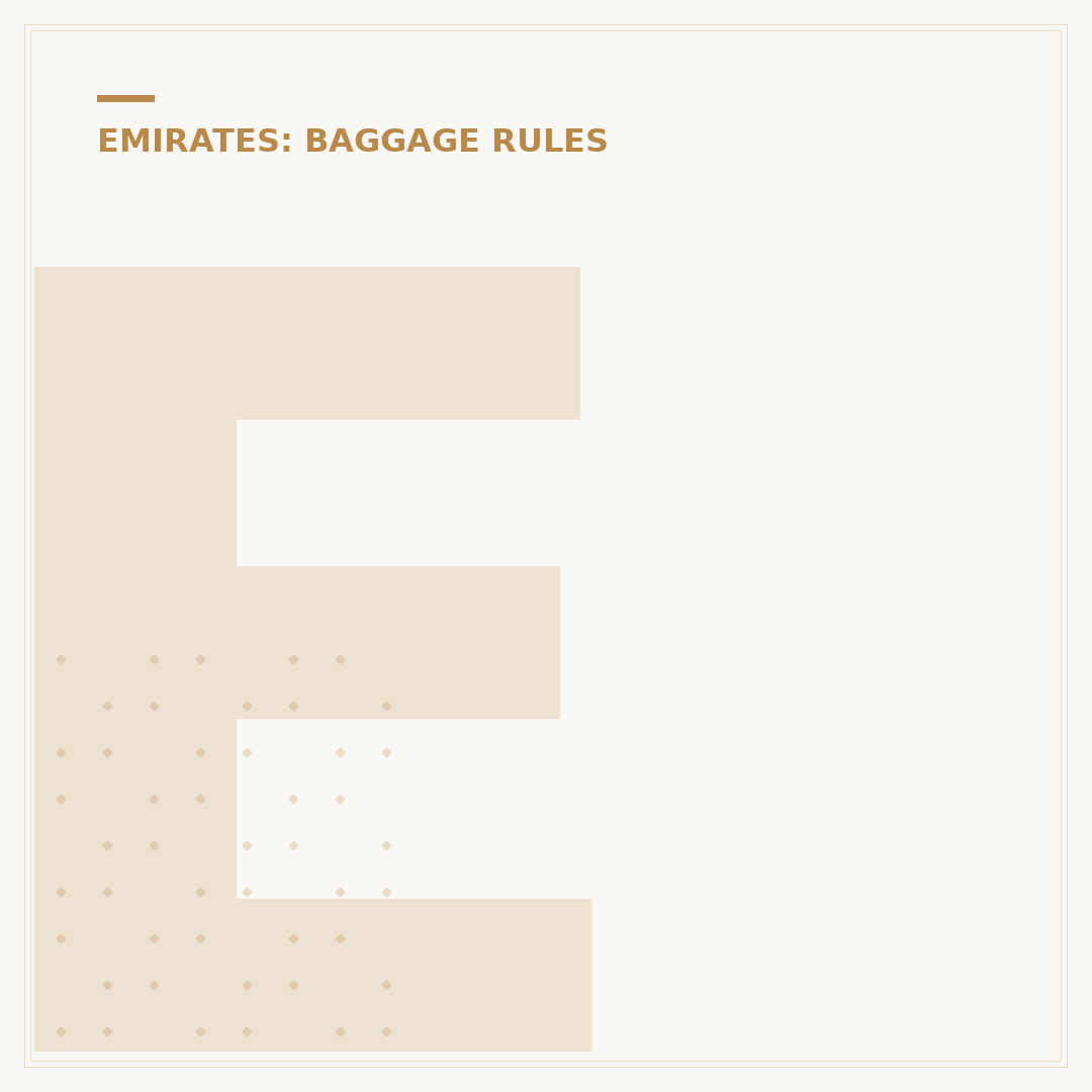 Emirates Hand Luggage Size Allowance