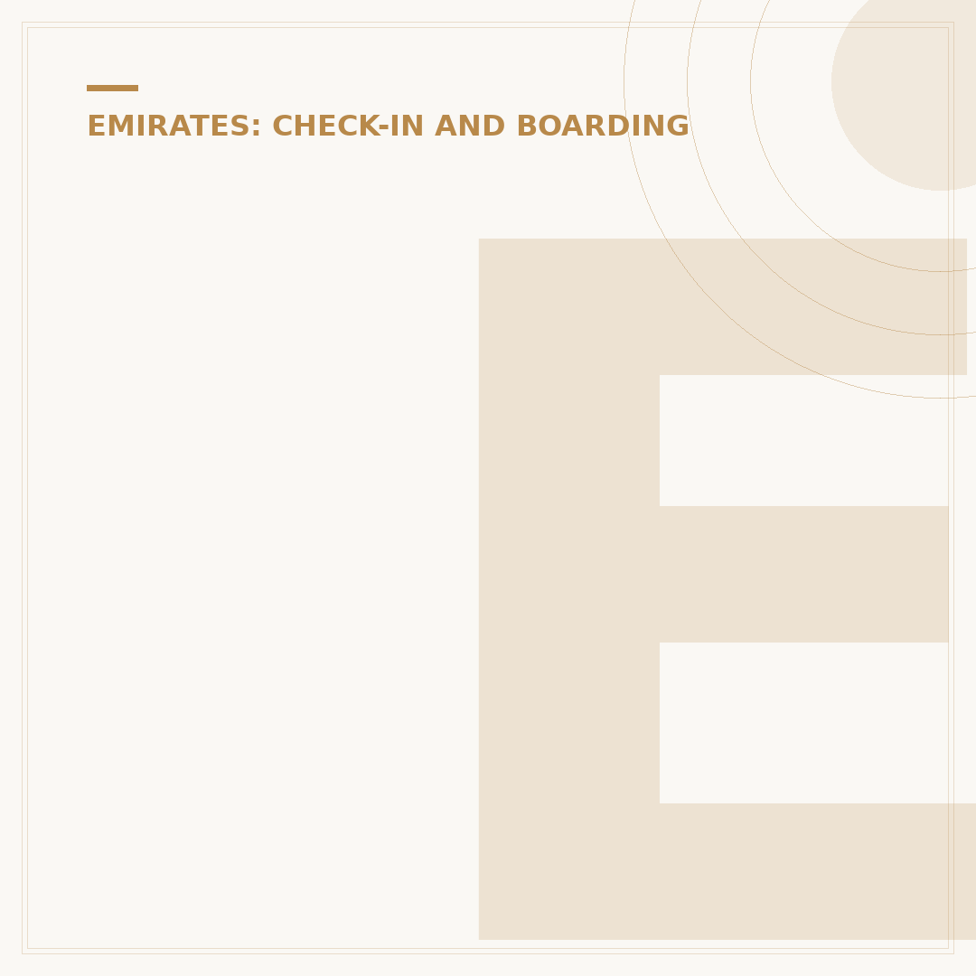 Emirates On Line Check-in Procedures