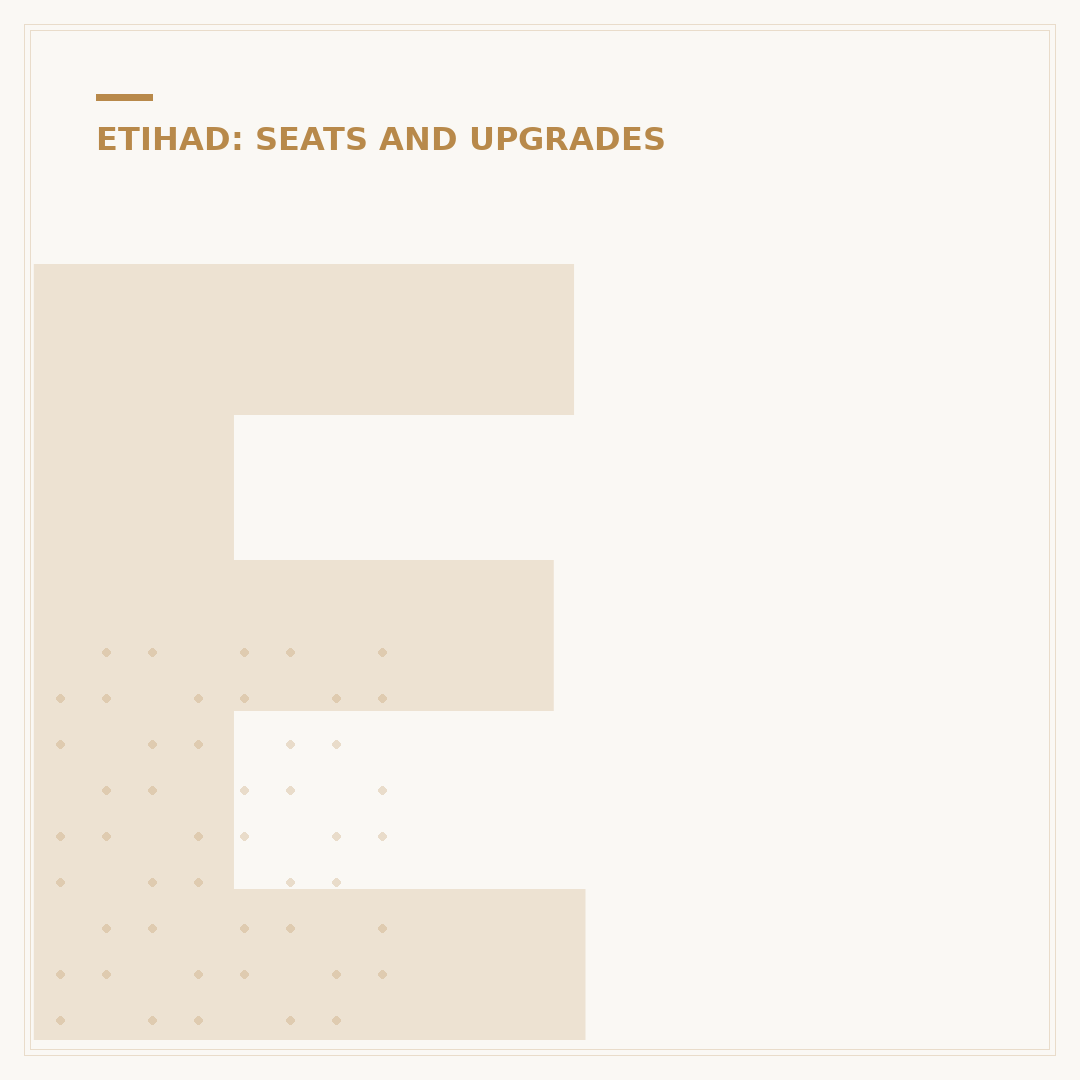Etihad Airways Economy Seats: Cabin Design and Features