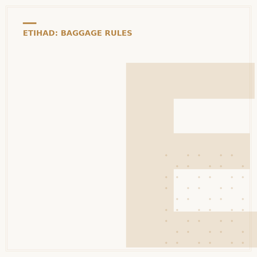 Etihad Check In Baggage Size & Limits Explained