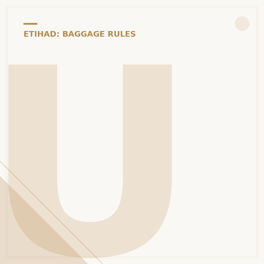 Understanding Etihad Checked Baggage Restrictions