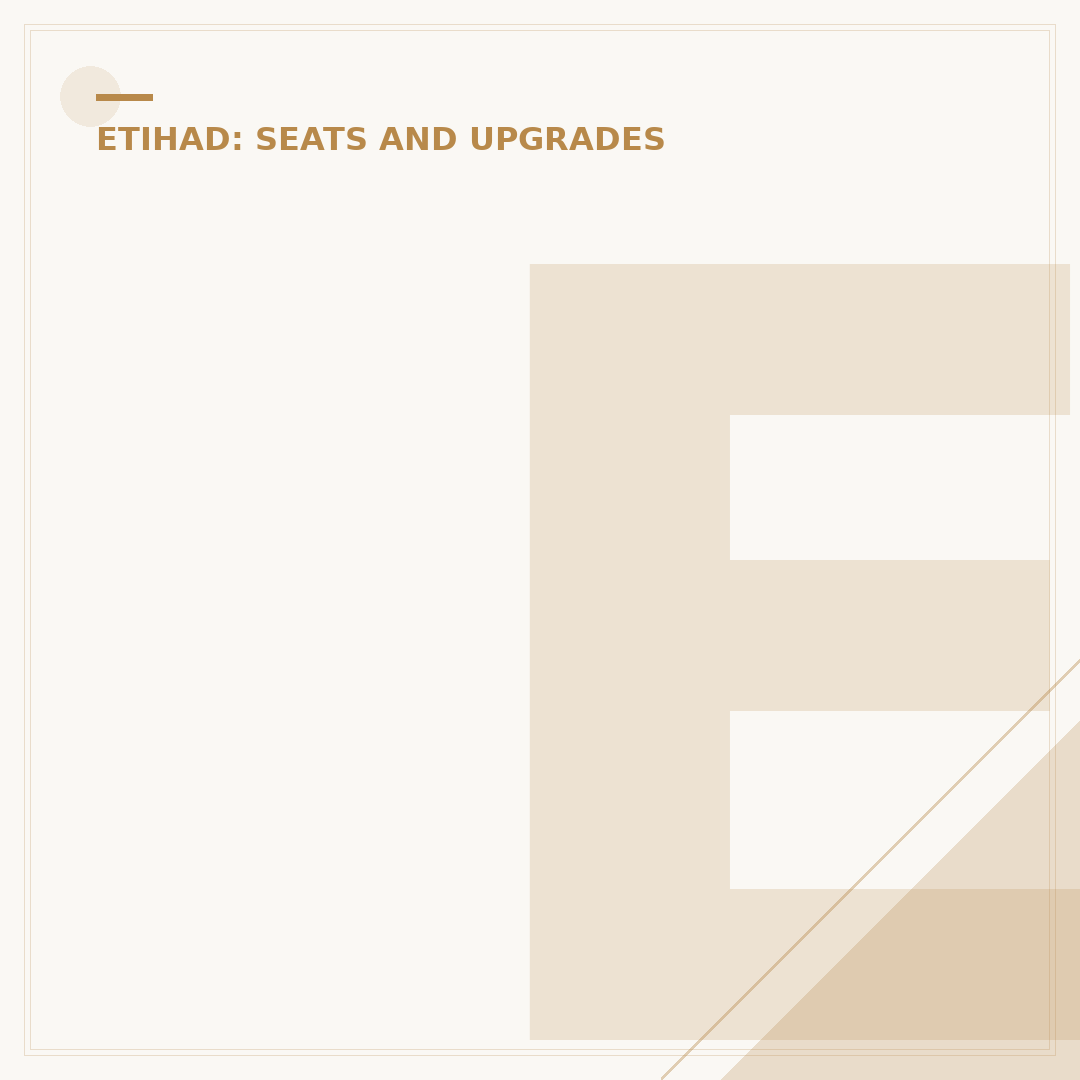 Etihad Economy Comfort: What to Expect
