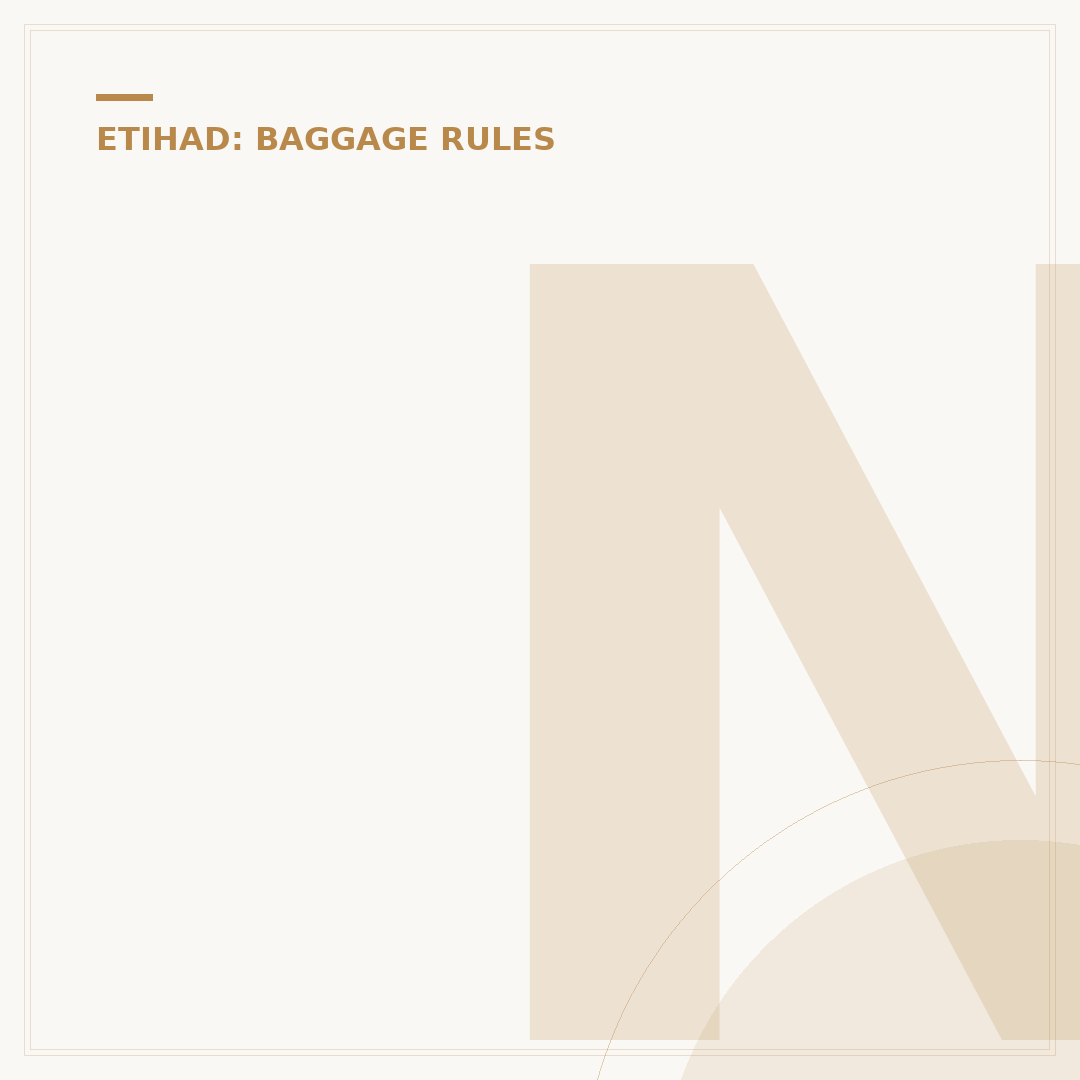 Navigating Etihad Flight Baggage Allowance Rules