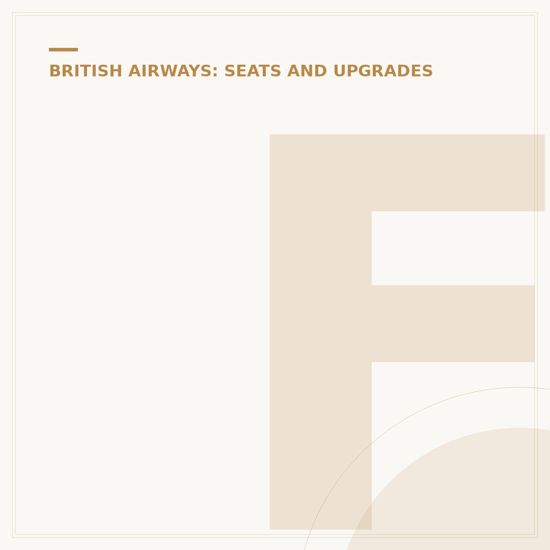 Flying First Class With British Airways