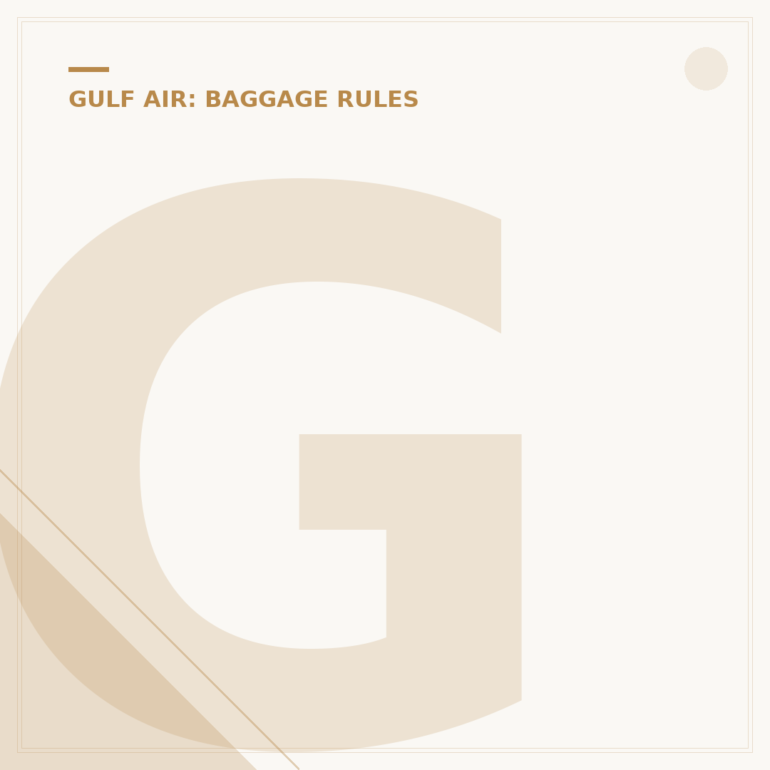 Gulf Air Baggage Fees: Understanding Your Allowance