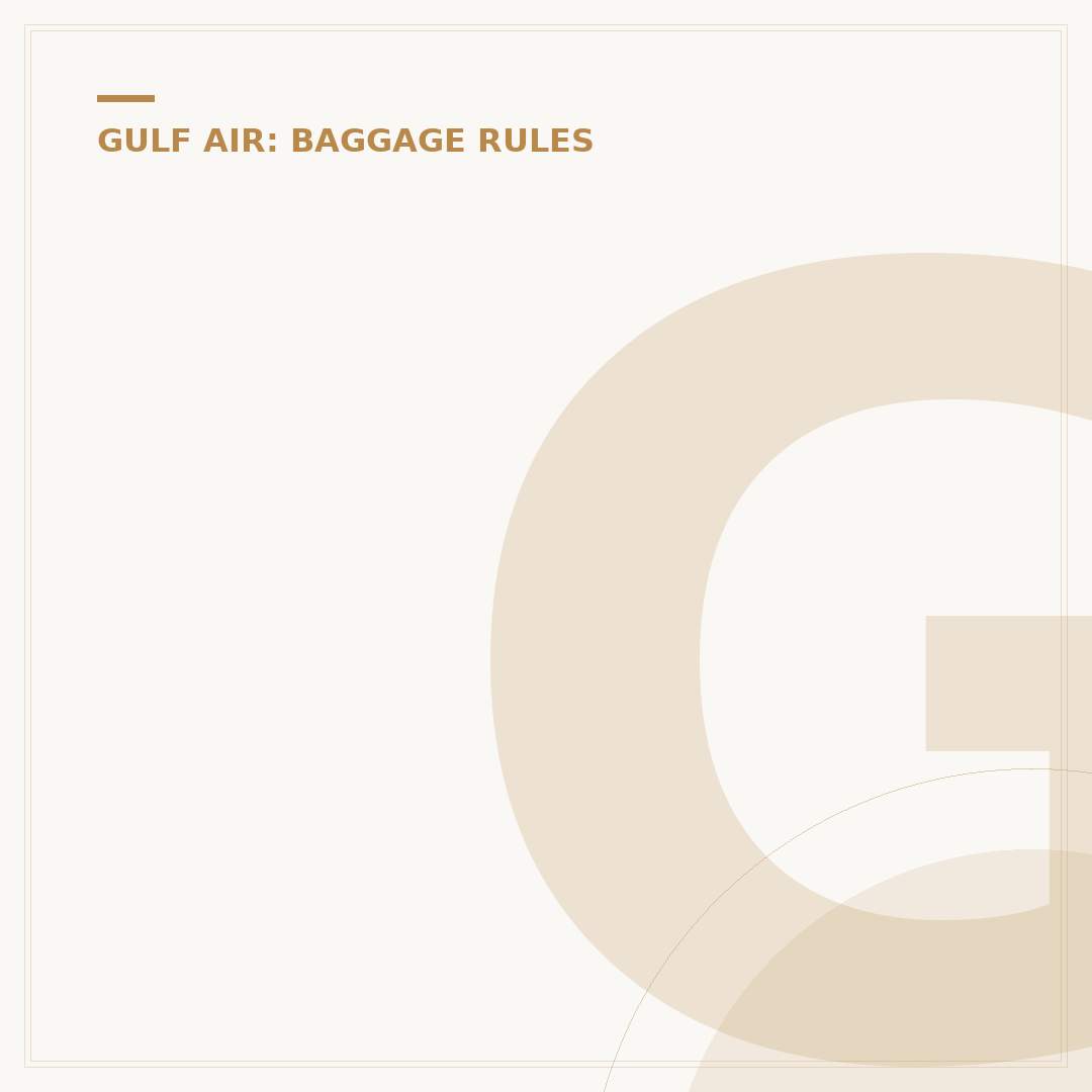 Gulf Air Baggage Limit: Understanding Your Allowance