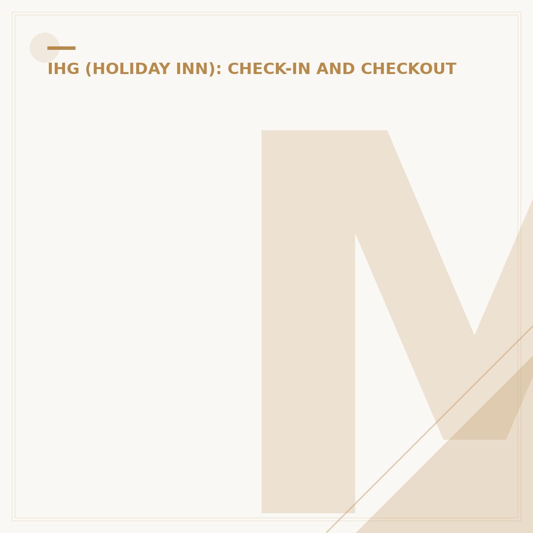 Managing Holiday Inn Check Out Procedures