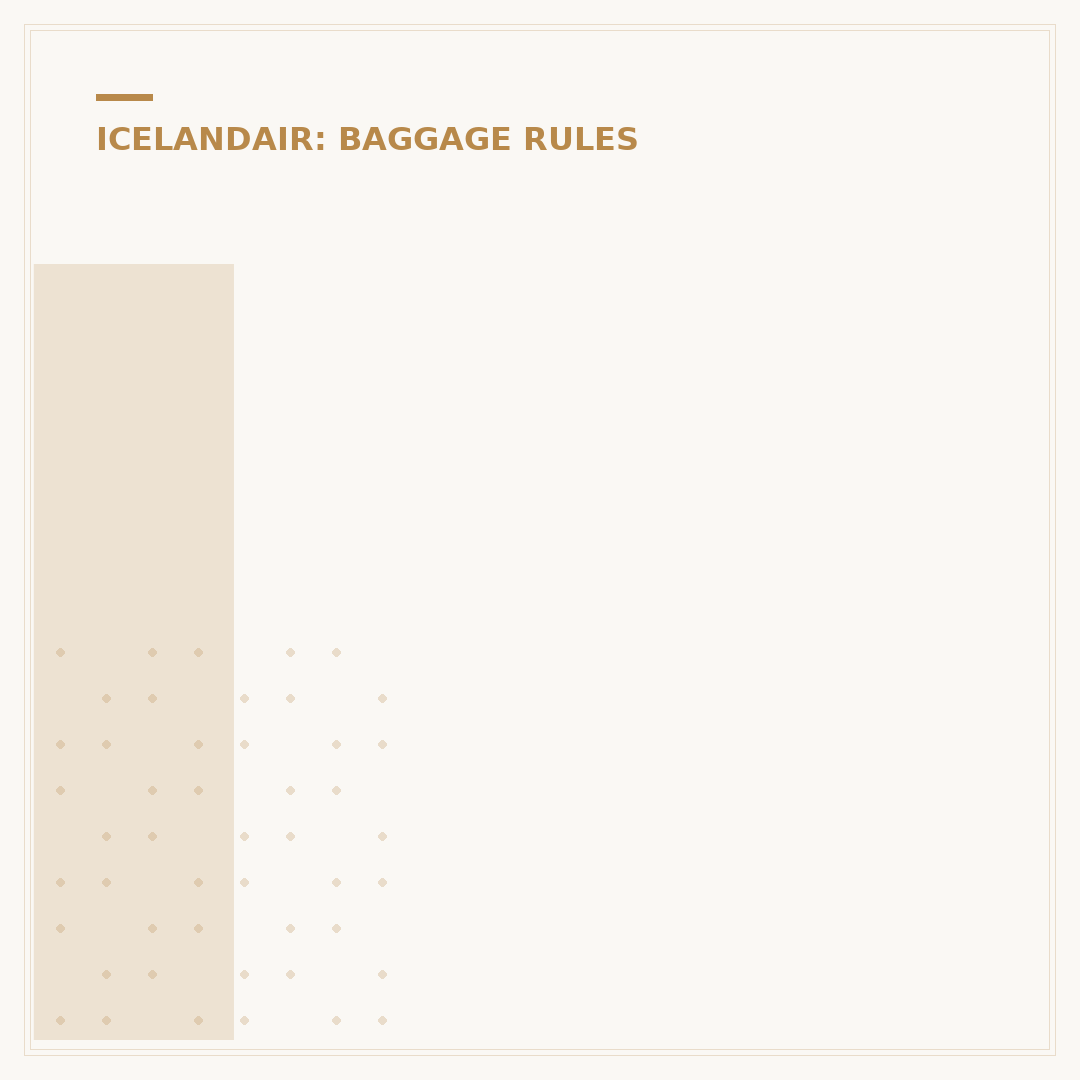 Icelandair Checked Baggage Allowance