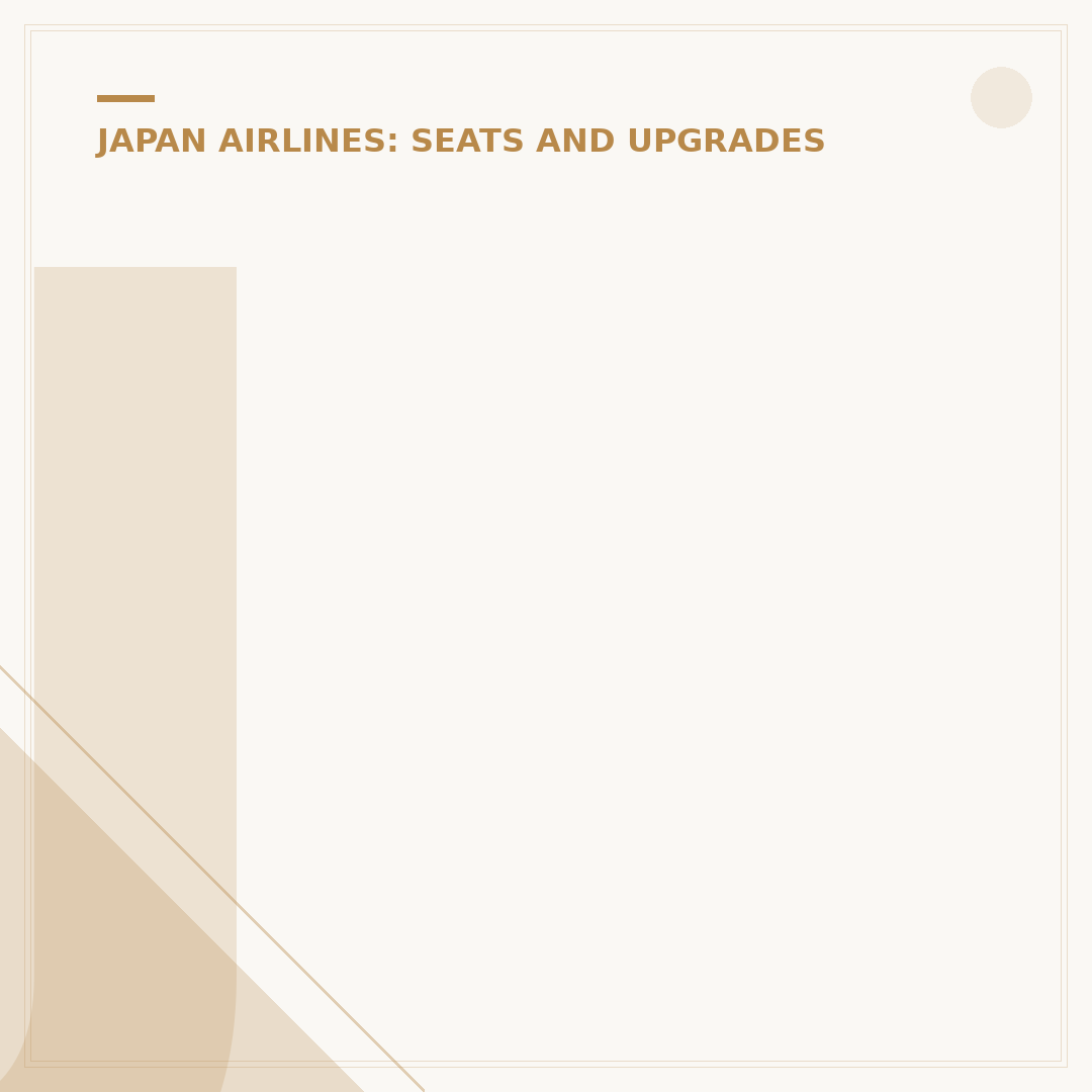 Japan Airlines Seat Selection: Options & How To