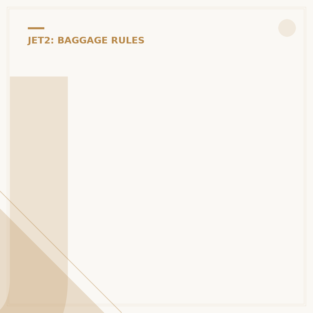 Jet2 Baggage Allowance Explained: Cabin & Checked